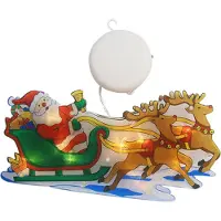 Rosikey Weihnachten LED Weihnachtsmann Fenster Licht Wasserdicht Hängende Lichterkette Fensterbeleuchtung Deko