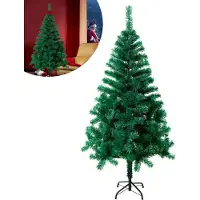 LZQ 150cm Weihnachtsbaum künstlicher Tannenbaum Deko Christbaum Grün PVC Kunstbaum inklusive Metallständer