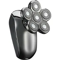 Douself Multifunktionaler Elektrorasierer, 6D-unabhängige Klingen, Haarschneider, LCD-Display, Rasierset, USB-Aufladung, Ganzkörper-Wasserdicht, Silber