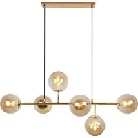 Light11 HOME Siena Gold Deckenleuchte 6Pln Honig E14 Lange Arme