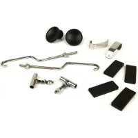 Moto Nostra Reparatur-Set Gepäckträger klappbar vorne Edelstahl für Vespa Smallframe V50, PV125, ET3, Largeframe Rally180, Rally200, Sprint150, TS125, GT125, GTR125