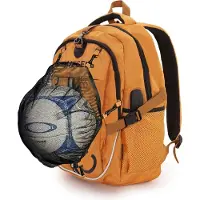 Sonstige Verlage Kinderrucksack Abnehmbares Ballnetz USB-Anschluss Sport Orange