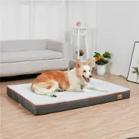 WISFOR XXL Hundebett, Hundekissen orthopädisch, Extra Groß Hundematte Katzenbett wasserdicht waschbar, 120 x 90 x 10 cm