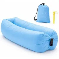 Mormark Aufblasbares 180×65cm Luftsofa mit Tragetasche, Leicht abwischbares Luftbett, Camping Sofa - COMFYAIR Blau