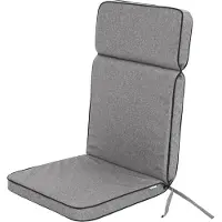 Sellbee Bjird Stuhlauflage Hochlehner Gartenstuhl Base HL Sitzkissen, Bequeme Kissen, Gartenkissen Polster Liege Sesel Stühl Gartenstühl - Eliza - 119 x 49 x 5 cm - Antrazhit