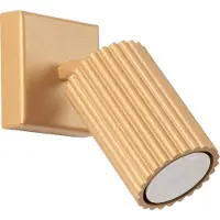 Sollux Moderne goldene Wandleuchte, beweglicher geriffelter Strahler für Schlafzimmer, Lesen, 1xGU10 10W KARBON,