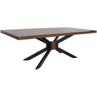 MASSIVMOEBEL24.DE MASSIVMOEBEL24 Esstisch Mango 180x107x76 braun lackiert STILMÖBEL #123
