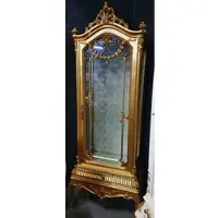 Casa Padrino Barock Vitrine Gold - Barock Vitrinenschrank mit Glastür und Schublade - Barock Wohnzimmer Möbel - Edel & Prunkvoll