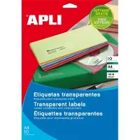 APLI Etiketten transparent glänzend 48,5 x 25,4 mm 10 Blatt