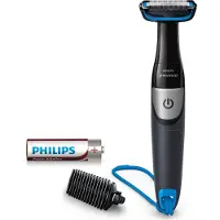 Philips Norelco Bodygroom 1100 BG1026/60, Nass & Trocken, Akku, Schwarz, Blau