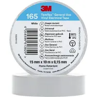 3M Temflex 165 Isolierband Weiß 15mmx10m (10 Stück)