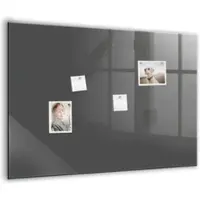 Tulup Beschreibbare Magnettafel Grau 100x70 cm Beschreibbare Magnettafel Küche Weißer Marker Magnetisches Glassboard