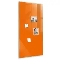 Tulup Glas Magnettafel Orange Farbe 60x120 cm Magnettafel Zum Beschriften Schwarzer Marker Magnettafel Für Notizen