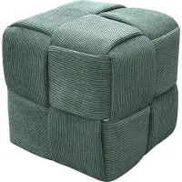 ByLiving Pouf URBAN, Cordbezug dunkelgrün, Vollpolster, B 40, H 40, T 40 cm