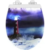 Cornat WC-Sitz Light House LED, MDF, Reversed Edge, mit Softclose-Funktion, KSDSC361