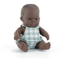 Miniland Babypuppe afrikanischer Junge 21cm Puppe Lernspielzeug