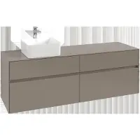 Villeroy & Boch V&B Waschtischunterschrank Collaro 160x54,8x50cm, WT links, volcano black