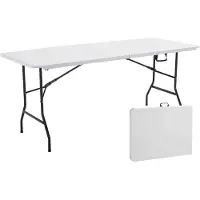 Oviala 20er-Set Klapptische in 180 x 70 x 74 cm Weiß -