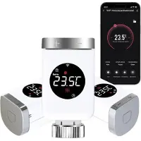 Salcar TRV801W Smart Home Heizkörperthermostat TRV801W 3er Set WiFi Thermostat kompatibel mit Amazon Alexa & Google Assistant Programmierbar Tuya Heizungsthermostat, kein Gateway Erforderlich