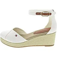 Tommy Hilfiger Flag Closed toe Mid Wedge Sandale Beige in Gr. 41