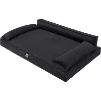 TexCorp Hundebett "CHAMPION" ( 120 x 77 cm ) robustes Samt Haustierbett mit abnehmbarem Bezug, waschbar & komfortabel | Doggy