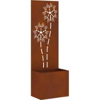 Syfax Garten Sichtschutz-Leinwand Floral Rostig 50 x 32 x 150 cm