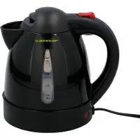 Dunlop - Reisewasserkocher Elektrischer Travel Kettle 12 Volt für Auto/LKW - 0,8 L - Schwarz