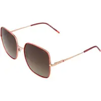 HUGO HG 1293/S Damen-Sonnenbrille Vollrand Quadratisch Metall-Gestell, gold