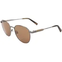 Ted Baker 1714 Unisex-Sonnenbrille Vollrand Rund Metall-Gestell, grau