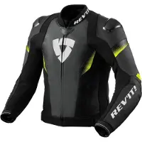 REV'IT! Jacket Control Black/Neon Yellow 48 Lederjacke