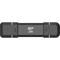 Silicon Power Portable External SSD | DS72 | 2000 GB | USB Type-A/USB Type-C 3.2 Gen 2 | Black