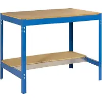 Proregal Werkbank BUFFALO | HxBxT 84x150x76cm | Traglast 600kg | Blau