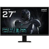 Gigabyte Gaming-Monitor "GS27F2", Energieeffizienz: D, schwarz, Monitore, neigbar, Gaming-Monitor