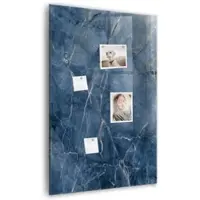 Tulup Beschreibbare Glasmagnettafel Dekorativer Marmor 60x90 cm Magnettafel Büro Glas Weißer Marker Glassboard Magnetisch