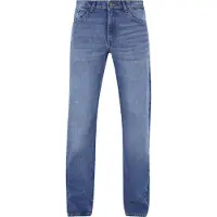 Urban Classics - Herren Heavy Ounce Straight Fit Jeans - NEW MID BLUE WASHED - W30