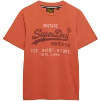 Superdry für Herren. M1012216A Heritage Relaxed T-Shirt orange (L), Lässig, Baumwolle, Kurzarm