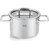 Fissler Kochtopf "Viseo Pro", silber (silberfarben), Ø:16cm, Töpfe, Kochtopf, Edelstahl-Kochtopf mit Glasdeckel und Superthermic Boden