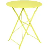 DELUKE Gartentisch LUCIE Eisen Grün 60x60x70cm Klapptisch Esstisch Wetterfest Outdoor Tisch