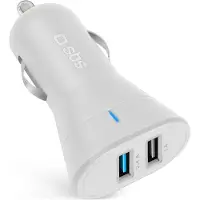 SBS TECR2USB24AWFAST, Auto, Zigarettenanzünder, 5 V, Weiß
