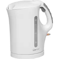 Clatronic Wasserkocher, Kettle, Wasserkocher 1,7 L mit automatischer u. manuellen Abschaltung, herausnehmbarer Kalkfilter, max. 2200Watt, Wasserkocher weiß, WK 3445