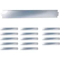 Relaxdays Rasenkante, 15er Set, HxB: 15 x 100 cm, Stahl, flexible Beeteinfassung, Umrandung für Beet & Rasen, silber