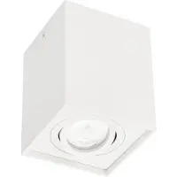 EDO Aufbaustrahler Aufbauleuchte PALLAD 1 WHITE GU10 Deckenleuchte quadratisch weiß EDO777109