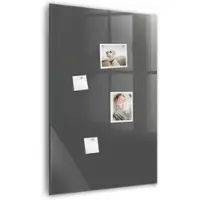 Tulup Magnettafel Beschreibbar Grau 60x90 cm Magnettafel Küche Glas Weißer Marker Glastafel Magnetisch