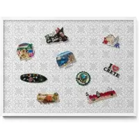 Tulup MAGNETTAFEL 70x50 cm Weißer Rahmen Regulares Ornamentmuster