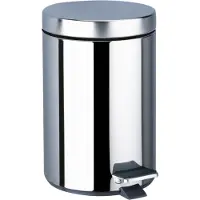 Delabie Abfallbehälter rund m. Pedalbet. 5l Edst. hgl.pol.
