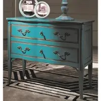 Casa Padrino Luxus Barock Kommode Antik Hellblau / Silber - Handgefertigte Massivholz Kommode mit 2 Schubladen - Barockstil Schlafzimmer Möbel - Barock Möbel - Luxus Qualität - Made in Italy