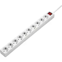 Hama 00137234, 10 AC-Ausgänge, 230 V, 16 A, 3500 W, Weiß, Kunststoff