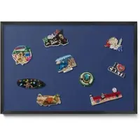 Tulup MAGNETTAFEL 60x40 cm Schwarzer Rahmen Dunkelblau