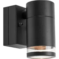 Markslöjd Außenwandleuchte Luno, dimmbar, schwarz, Aluminium, Skandinavisch, Wandleuchte außen