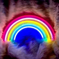 Lapamax Neon Led Licht USB, Neon Schild , Nachtlicht,Neonlicht Led Wanddeko, Gaming Deko Zimmer Party Bar Kinder Geschenk(Regenbogen)
